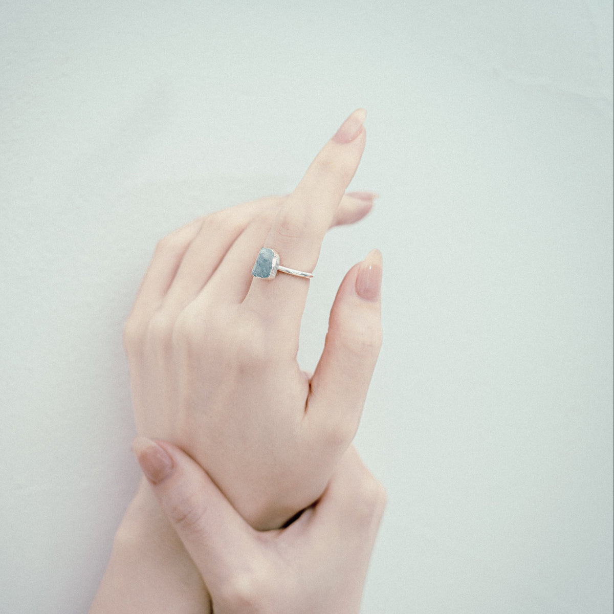 Ripple Stone Ring (Aquamarine)