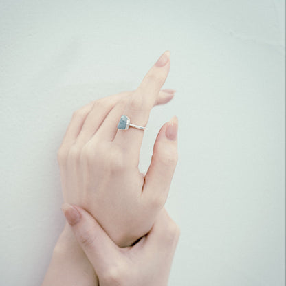 Ripple Stone Ring (Aquamarine)