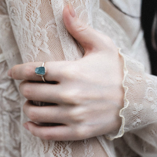 Ripple Stone Ring (Aquamarine)