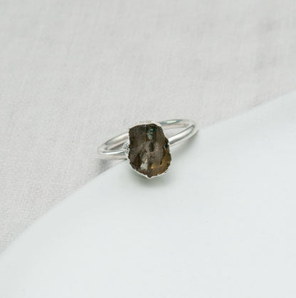 Ripple Stone Ring (Herkimer Quartz)