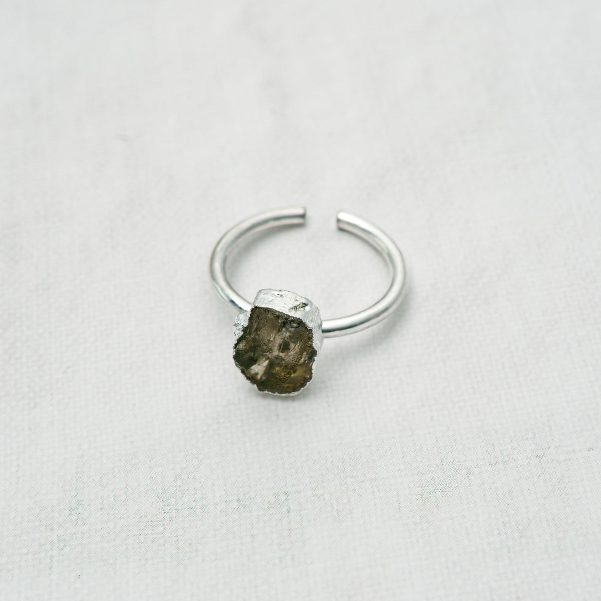 Ripple Stone Ring (Herkimer Quartz)