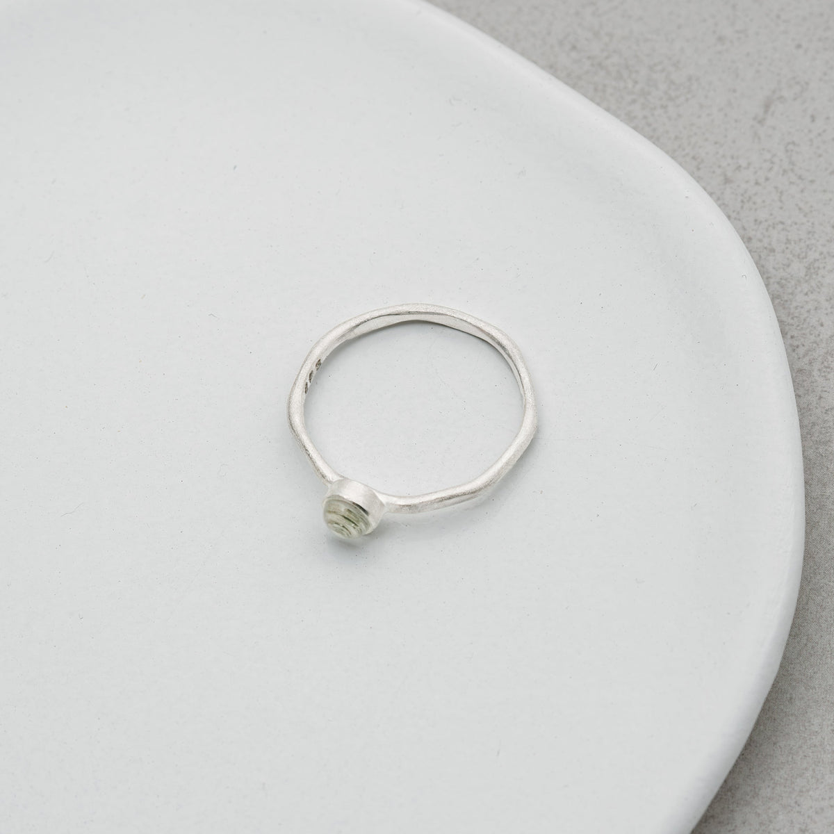 Drop Ring (Green Topaz)