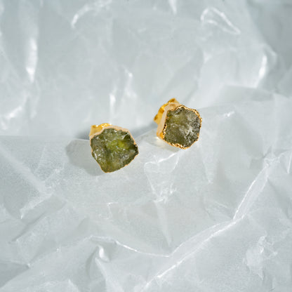 Ripple Stone Pierce(Peridot)