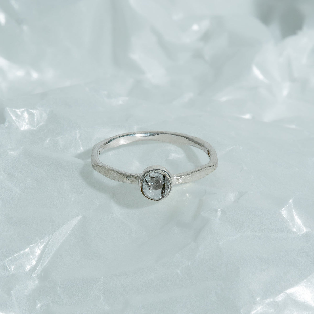 Drop Ring (Black Rutilated Qtz)