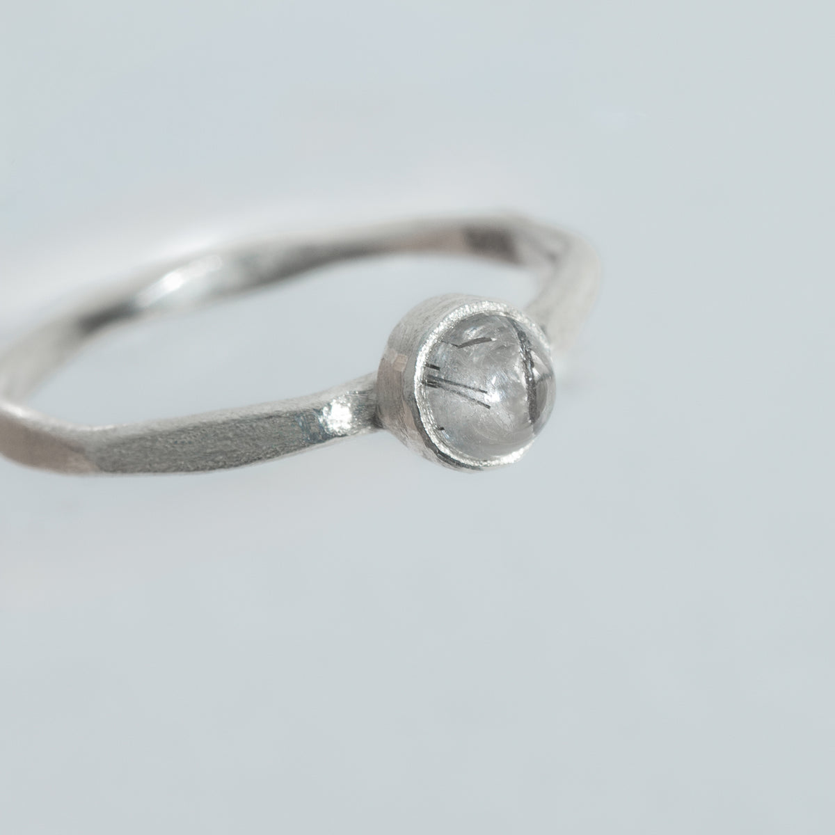 Drop Ring (Black Rutilated Qtz)
