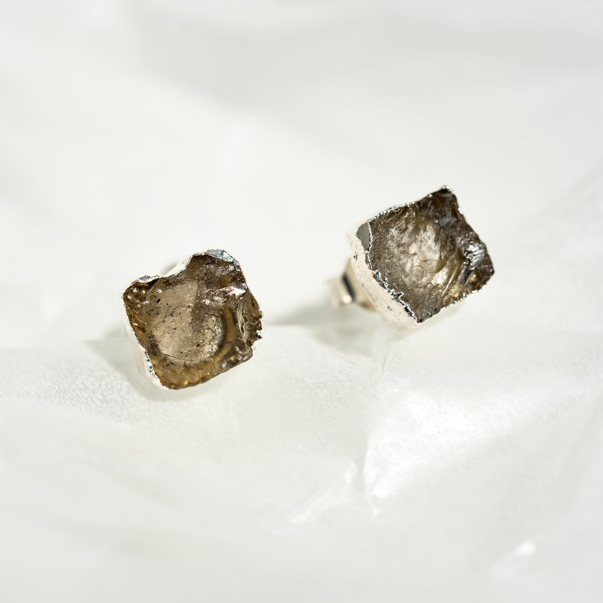 Ripple Stone Pierce(herkimer quartz)