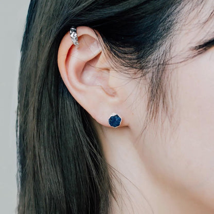 Ripple Stone Pierce(Sapphire)