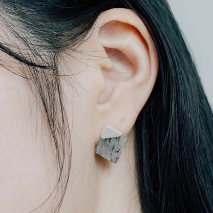 Mirror Pierce(Black Rutilated Quartz)